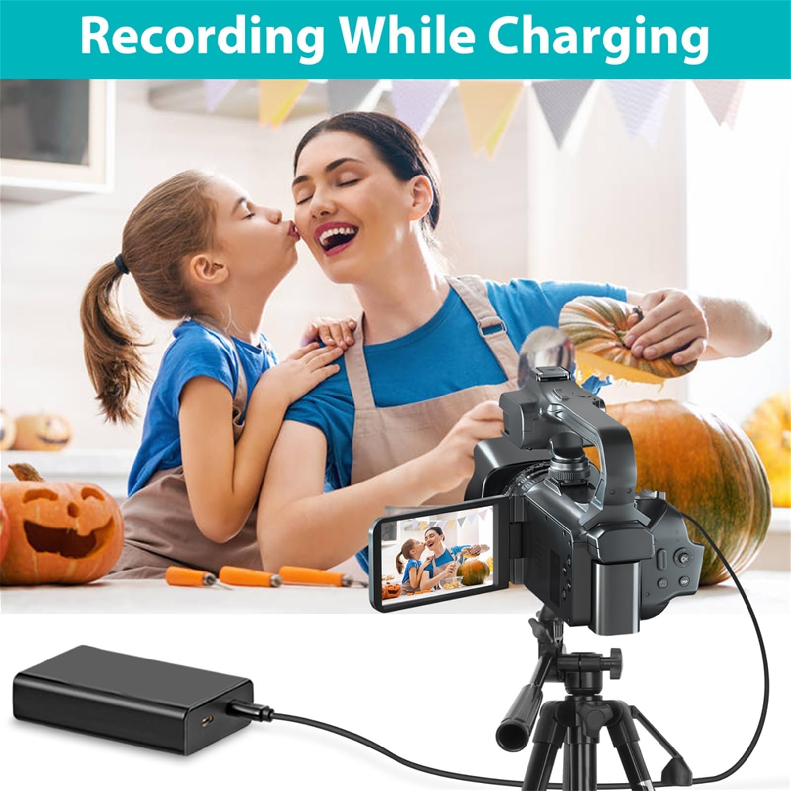 Videocamera Vlog 4K 60FPS Fotografica Da 64 MP Streaming Live Zoom 18X Registratore Digitale AF 4" Ruota Touch Screen Cattura Facilmente Momenti Meravigliosi(64G SD Card,Standard)