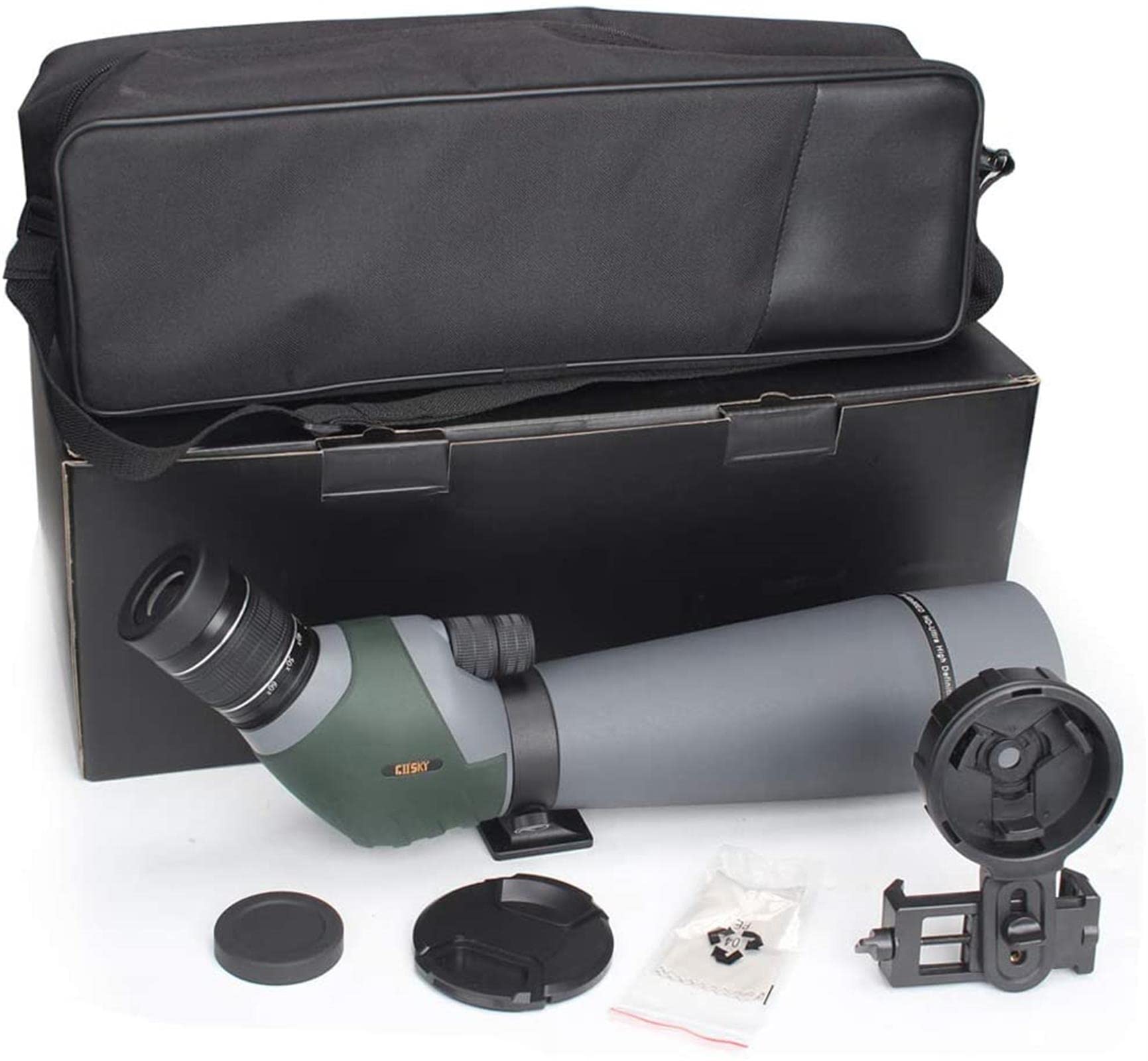 Gosky ED Double Focus Spotting Scope with 2060x 80mm with Smartphone
