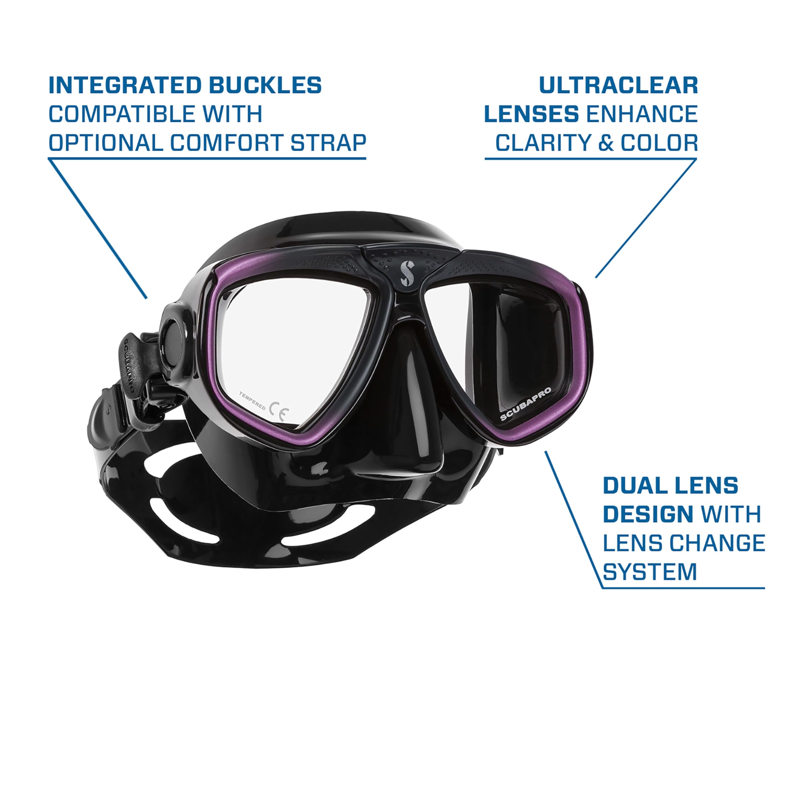 Scubapro Masque Zoom Noir/Purple