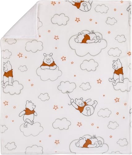 Miniatura 2 de Disney Winnie The Pooh - Manta de sherpa súper suave con nubes rojas y blancas