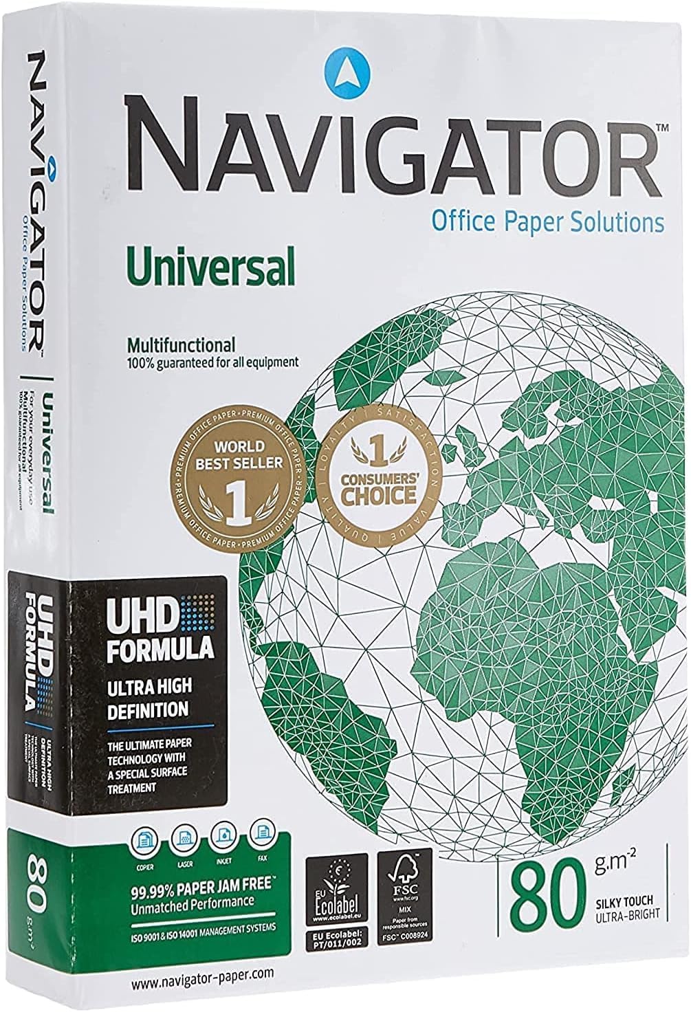 Navigator - Carta Navigator 80 gr. A-​4 'Universal' Confezione x 500 Fogli