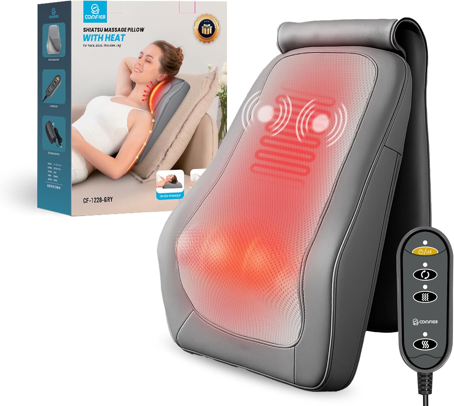 COMFIER Shiatsu Neck Massager with Heat