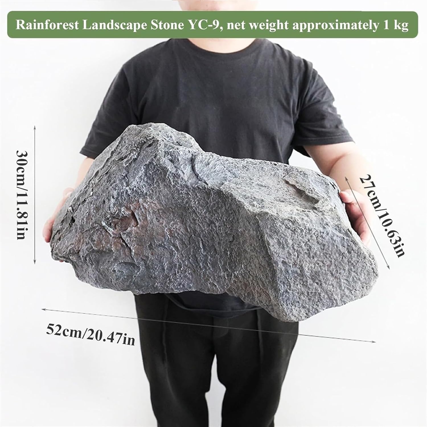 Landscape Rock Faux Rock Cover,Well Covers For Yard Decorative,Realistic Natural Texture,Artificial Landscape Enclosure Stone, PU Foam Fake Rocks For Landscaping Yard Décor, Well Covers For Yard(Gray,