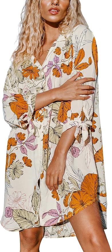 CUPSHE Women's Floral Shirt Dress