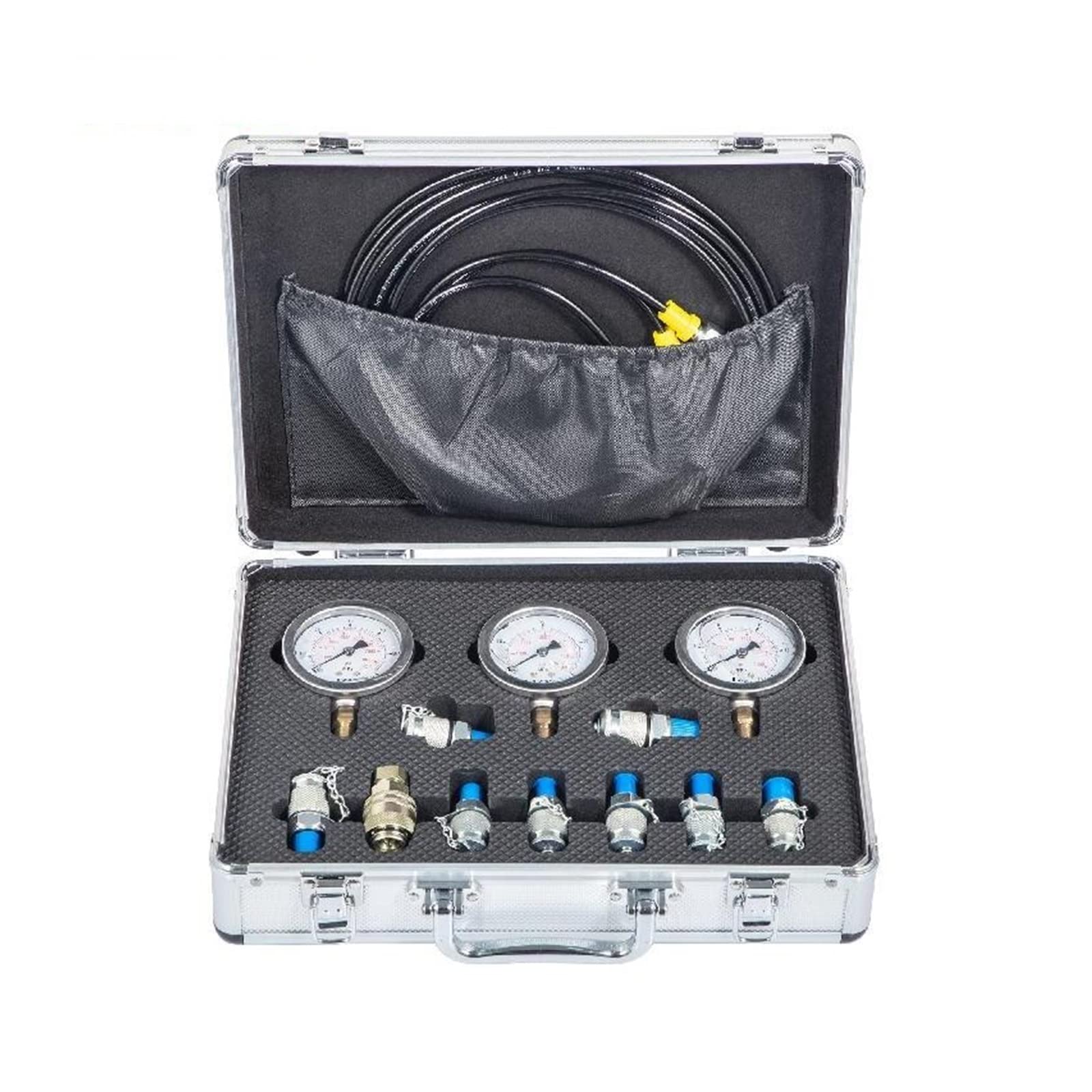 CVFRDD 0-60Mpa Hydraulic Pressure Gauge Test Kit With Portable Case Digital Manometer Measurement Instruments For Excavators Use