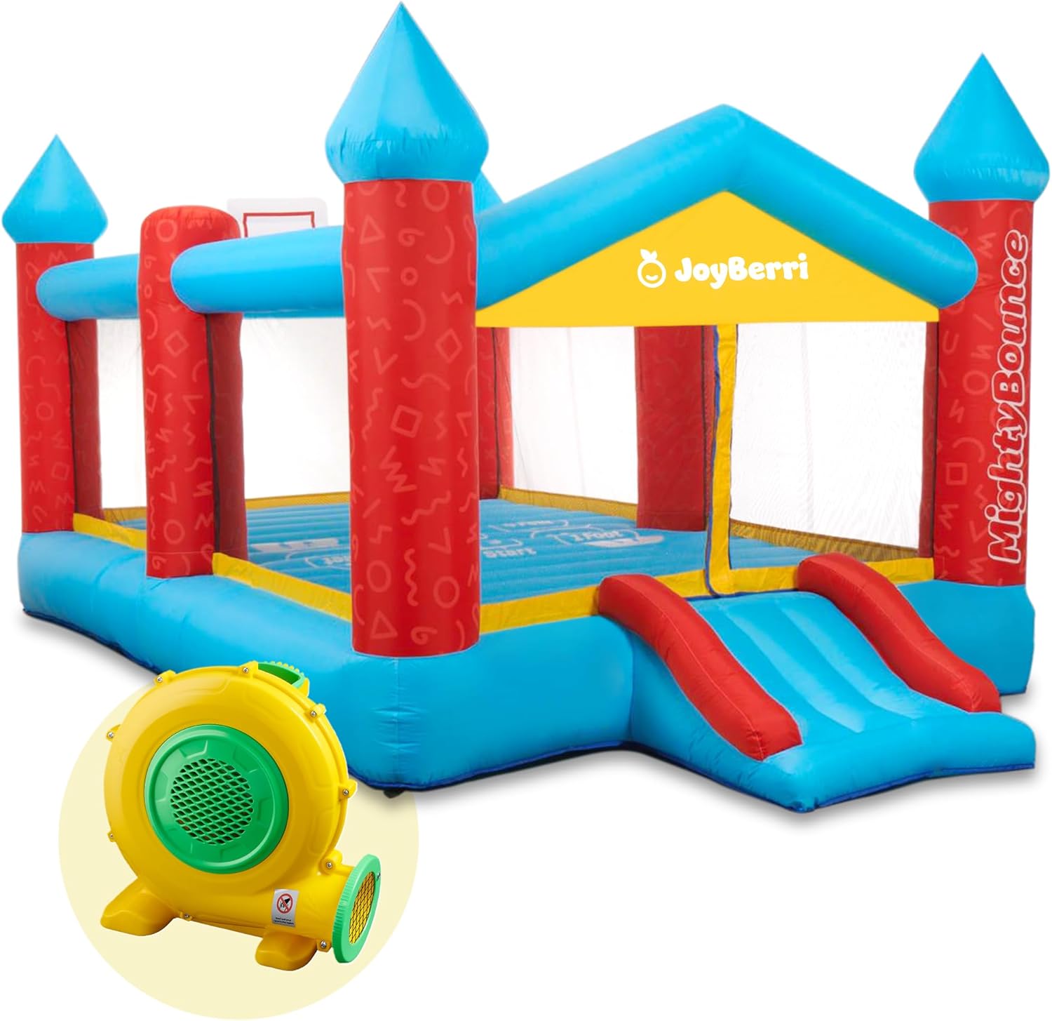 JoyBerri Bouncy House 16.8 x 8.9 pies extra grande, casa