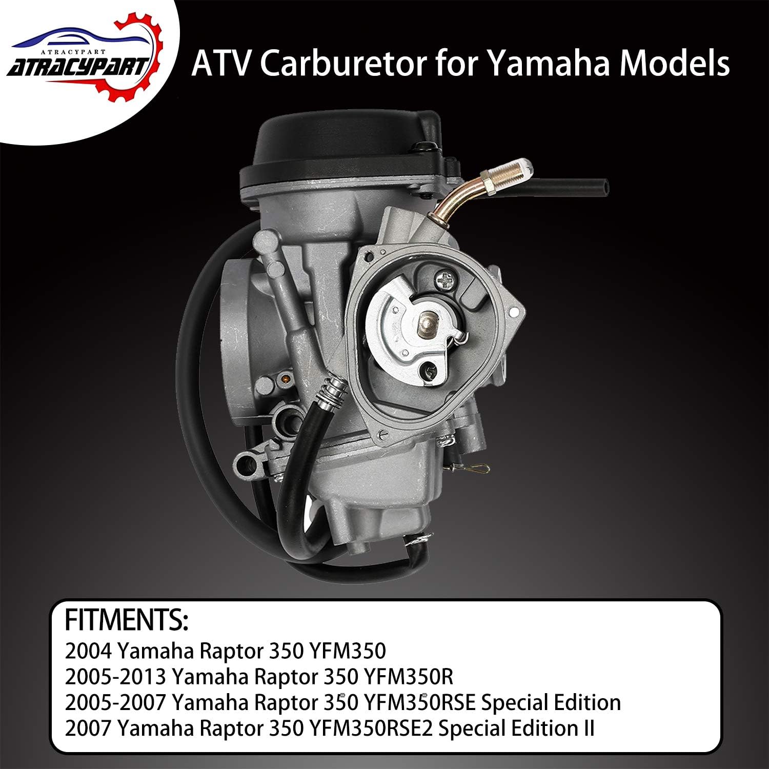YFM350 Carburetor Compatible with 2004-2013 Yamaha Raptor 350 YFM350R YFM350RSE YFM350RSE2 Carb