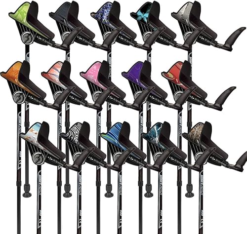 Miniatura 42 de smartCRUTCH Muletas ergonómicas personalizadas para el antebrazo para adultos, varios colores, el antebrazo ajustable gira de 15 a 90 grados, altura