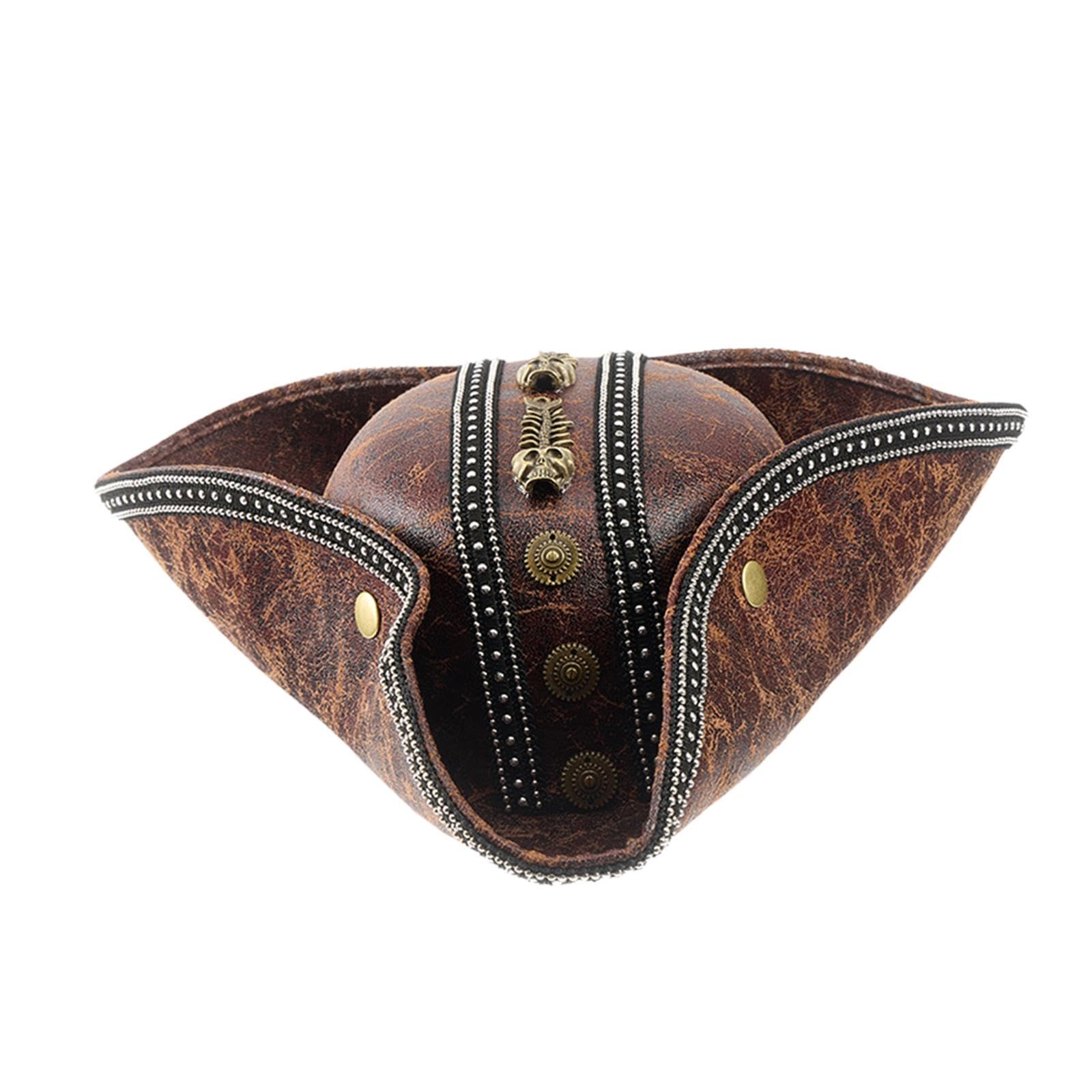 Cappello da pirata a per uomo e donna, accessori per costumi di Halloween e feste in maschera