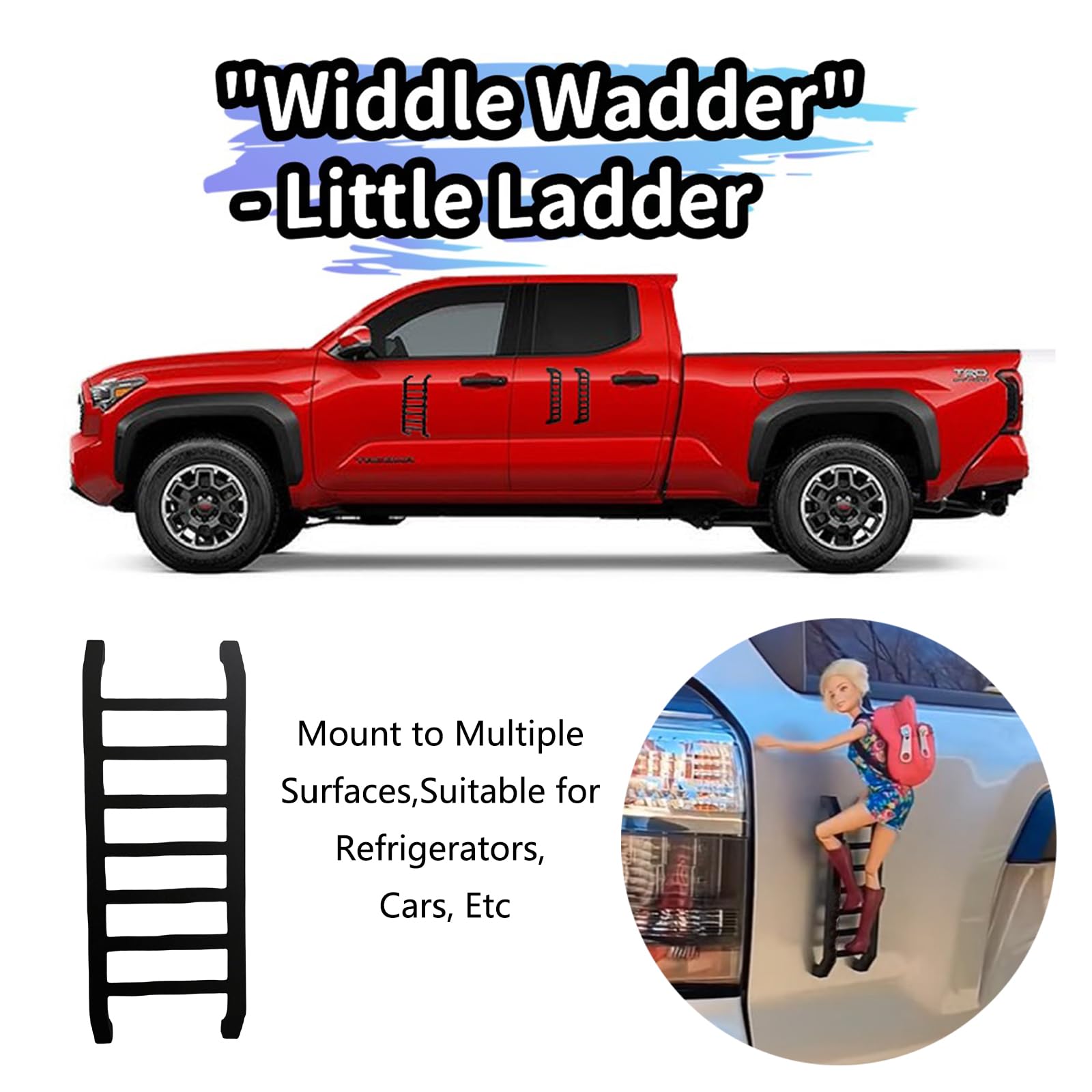 Magnetic Car Accessory Widdle Wadder Mini Ladder - 8 Inch Magnetic 3D ...