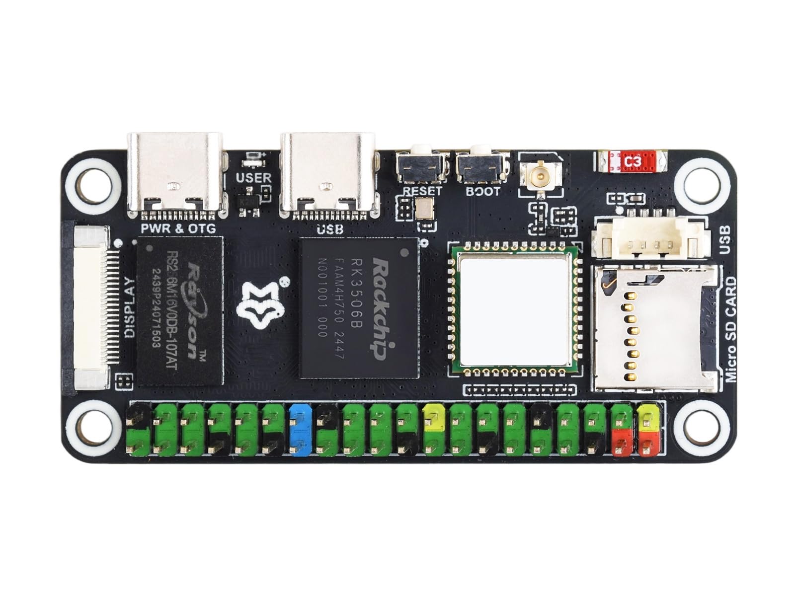 Waveshare Luck-Fox Lyra Zero W Micro Linux Development Board Based on RK3506B Chip, Integrated with Triple-Core Arm Cortex-A7 and Arm Cortex-M0 Processors