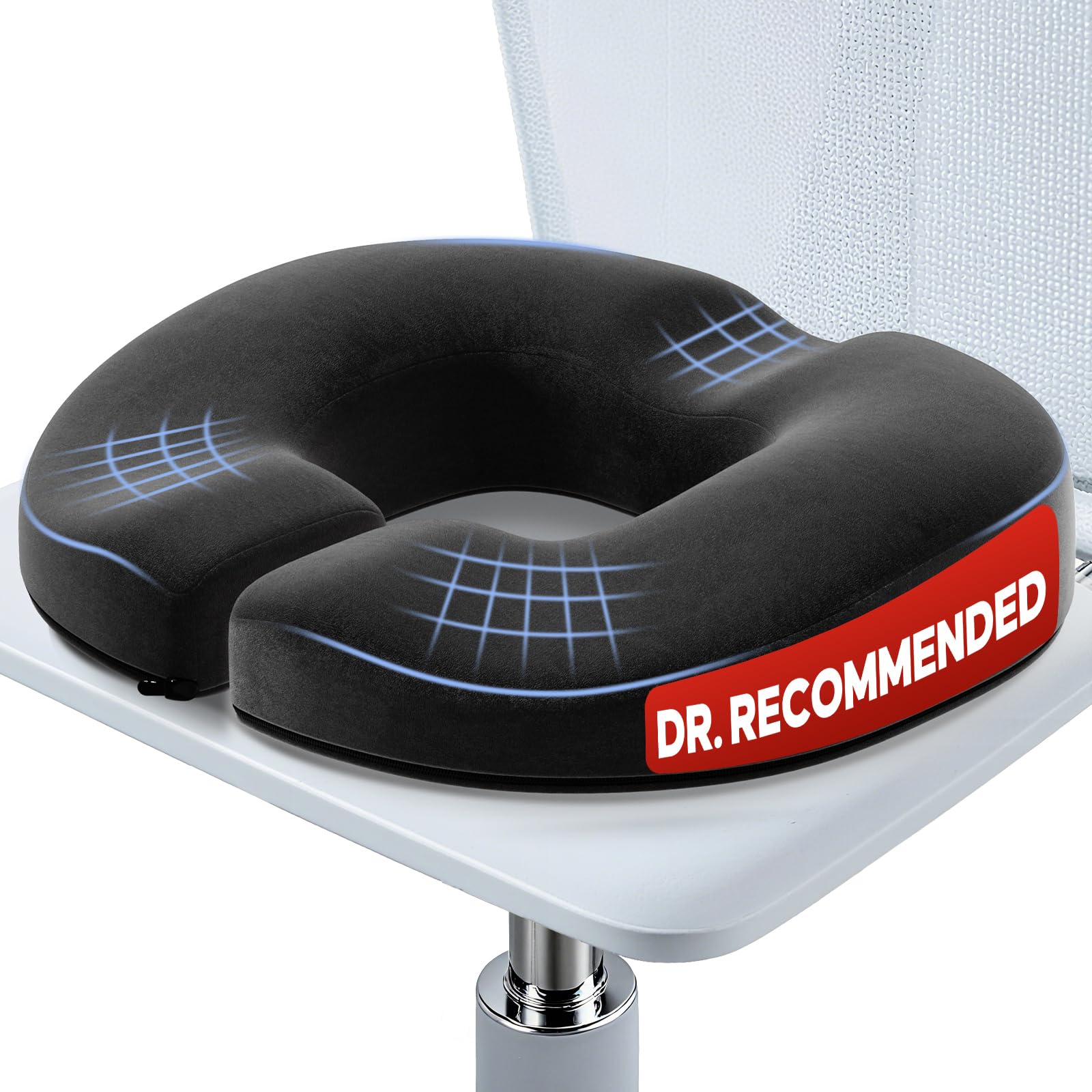 Benazcap Donut Pillow Seat Cushion, Donut Chair Cushions for Postpartum Pregnancy & Hemorrhoids, Sciatica & Hip & Coccyx Pain Relief