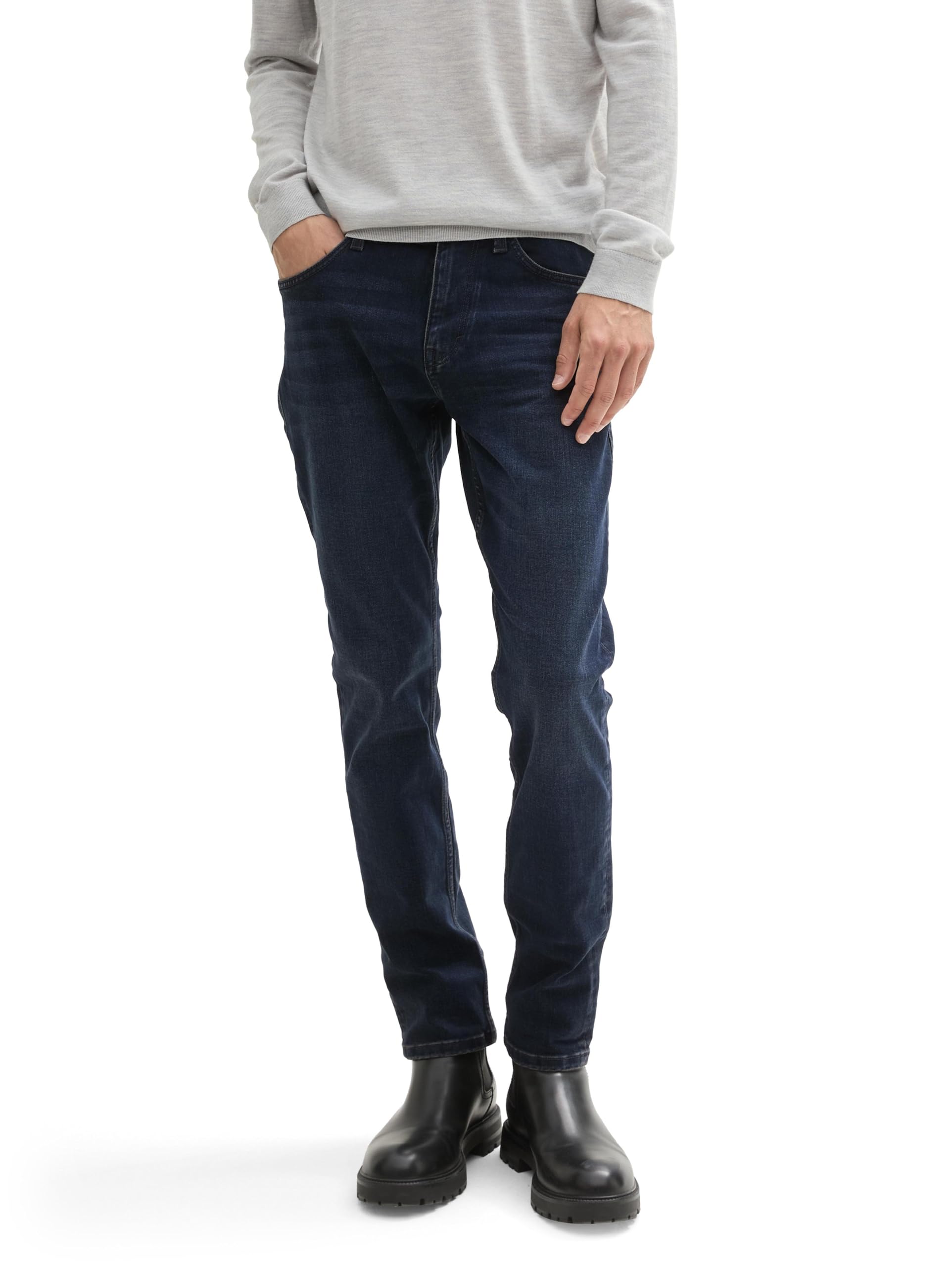 TOM TAILOR Herren Josh Regular Slim Jeans, Dark Blue Denim, 36W/36L