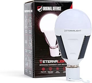 Оригинальная защита EternaLight - аварийные солнечные перезаряжаемые лампочки для отключения электроэнергии - включается во время сбоя питания -.