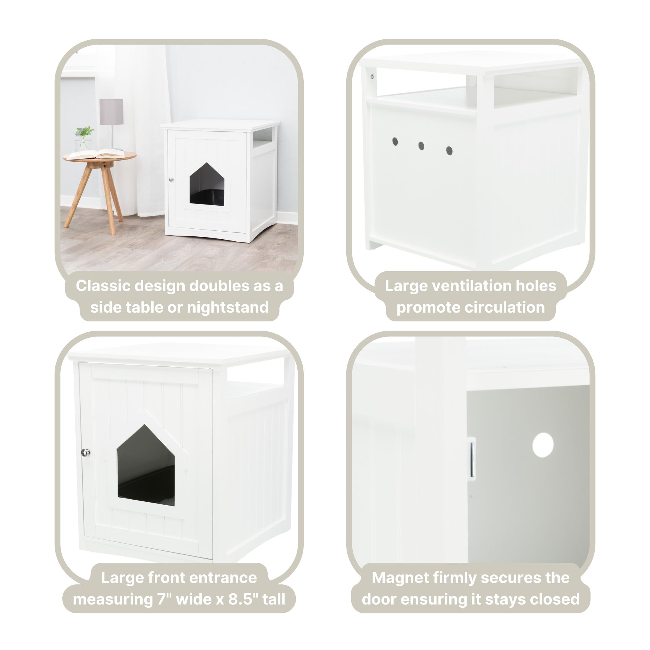 Trixie 40293 - Contenitori per lettiera o case per animali domestici, colore: Bianco
