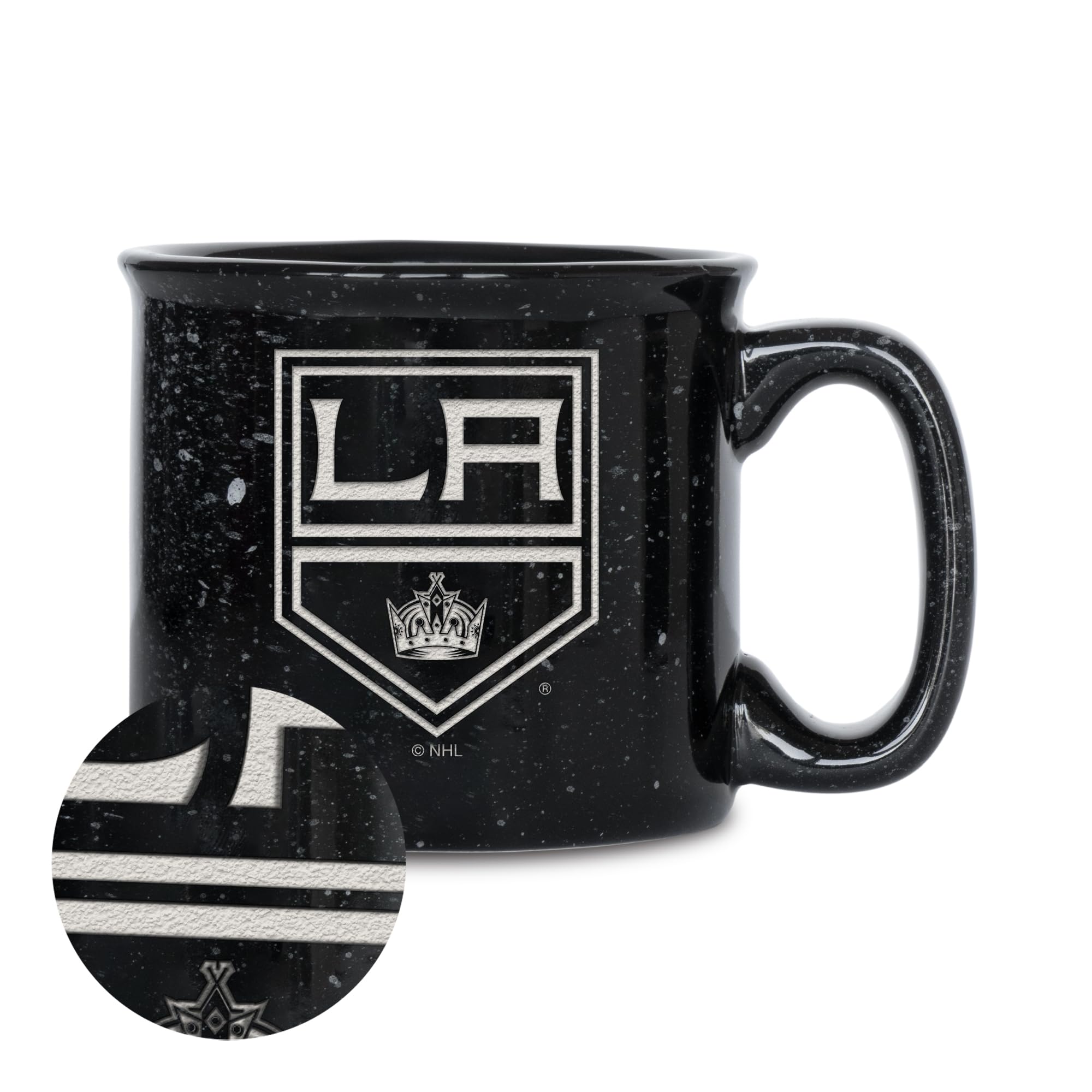 Rico Industries NHL Hockey Speckle 12oz Laser Engraved Campfire Mug