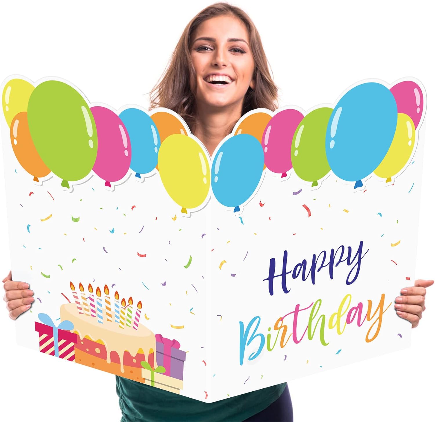 PAPERKIDDO Jumbo Birthday Card, Giant Guest Book Birthday Party Greeting Card Gifts Cards Happy Birthday Decorations Supplies for Boys Girls 14 x 22 inches PAPERKIDDO Jumbo Birthday Card, Giant Guest Book Birthday Party Greeting Card Gifts Cards Happy Birthday Decorations Supplies for Boys Girls 14 x 22 inches