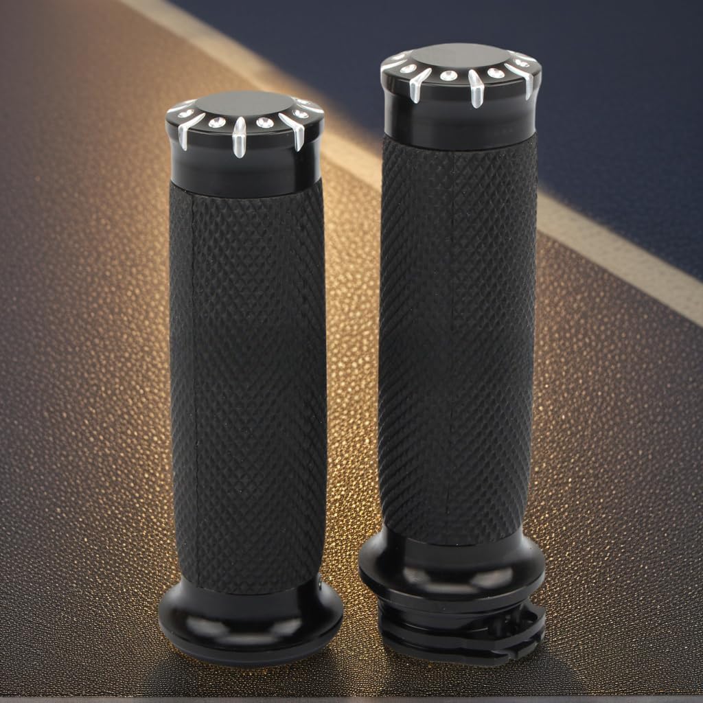 1 inch 25mm Black Street Motorcycle Hand Grips Handlebar Grips Throttle for Harley Davidson Halley Glides