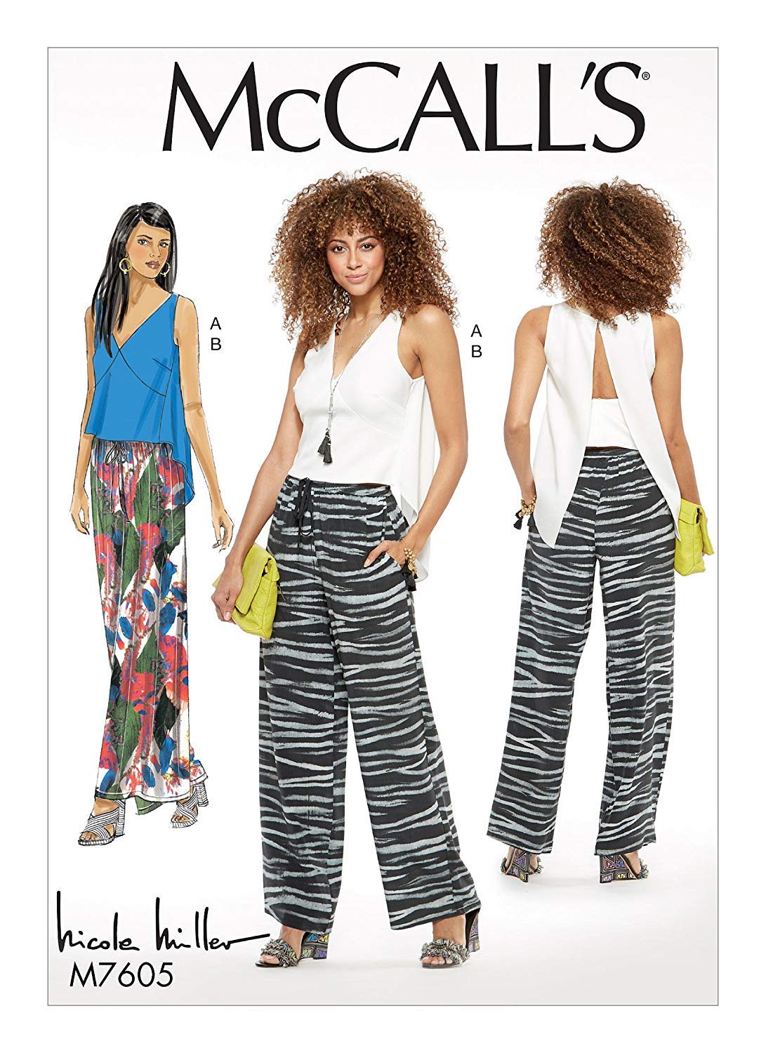 Patrons de haut et pantalon McCall's 7605 multicolore en taille 6-14
