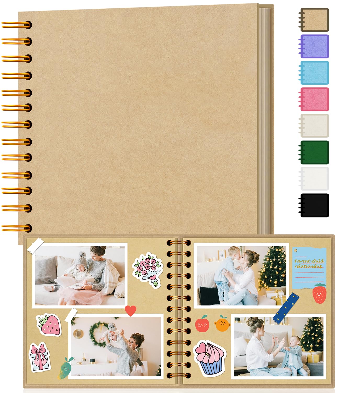 Album de scrapbooking kraft pour raconter vos projets de mariage et voyages