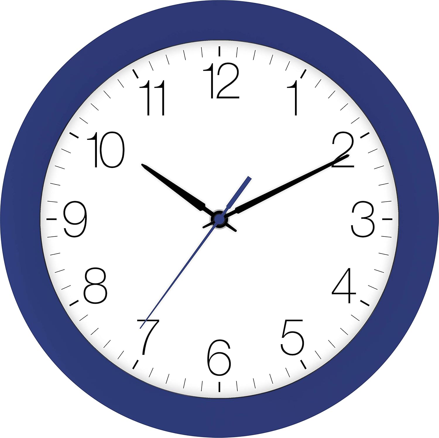 Eurotime RadioControlled Wall Clock, 30 cm, Blue Dark Blue, Plastic
