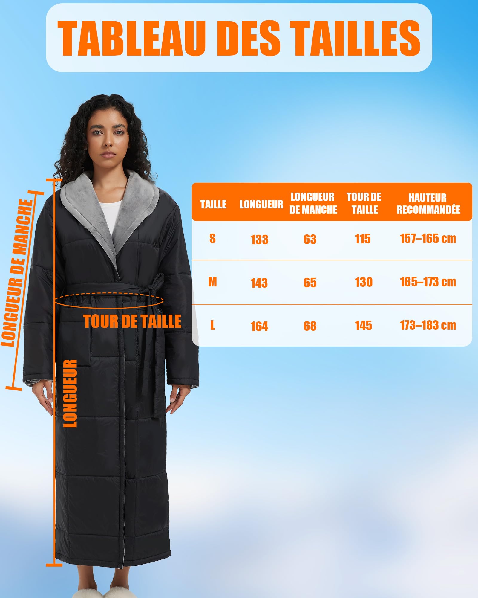 CYCYHEAT Peignoir Chauffant Sans Fil 20000mAh pour Hommes et Femmes – Couverture Chauffante à Manches avec Technologie de Chauffage Améliorée pour la Maison
