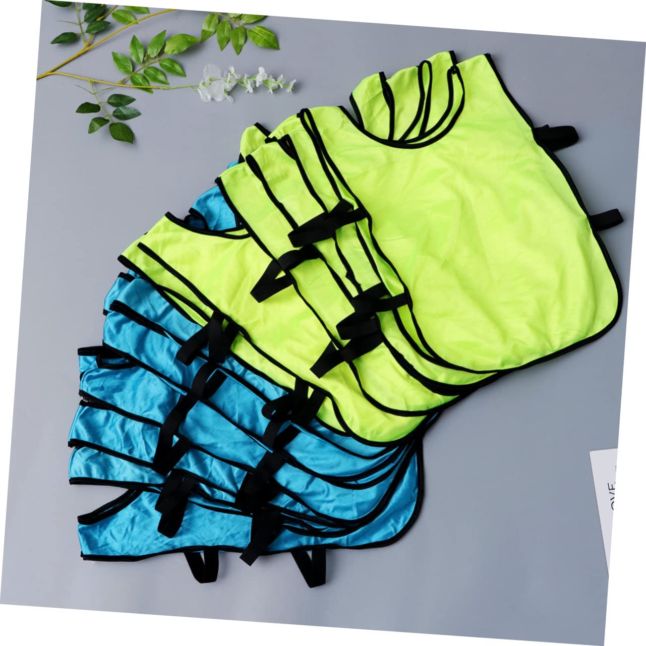 12 Stück Mesh Trainingsweste aus Polyester für Kinder, Sommer