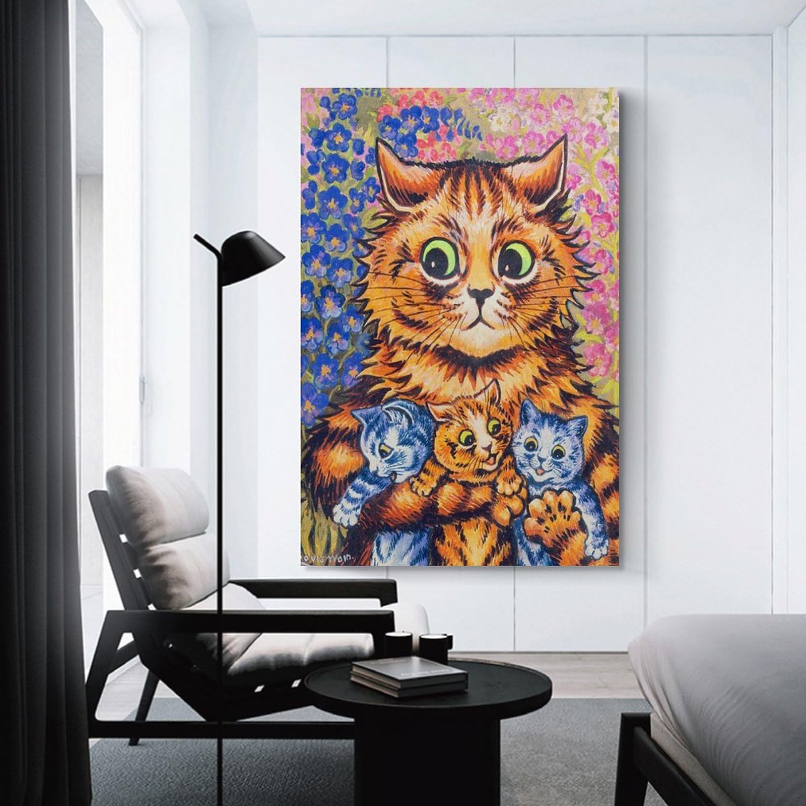Amazon.co.jp: (子猫のいる猫)Louis Wainルイス・ウェイン