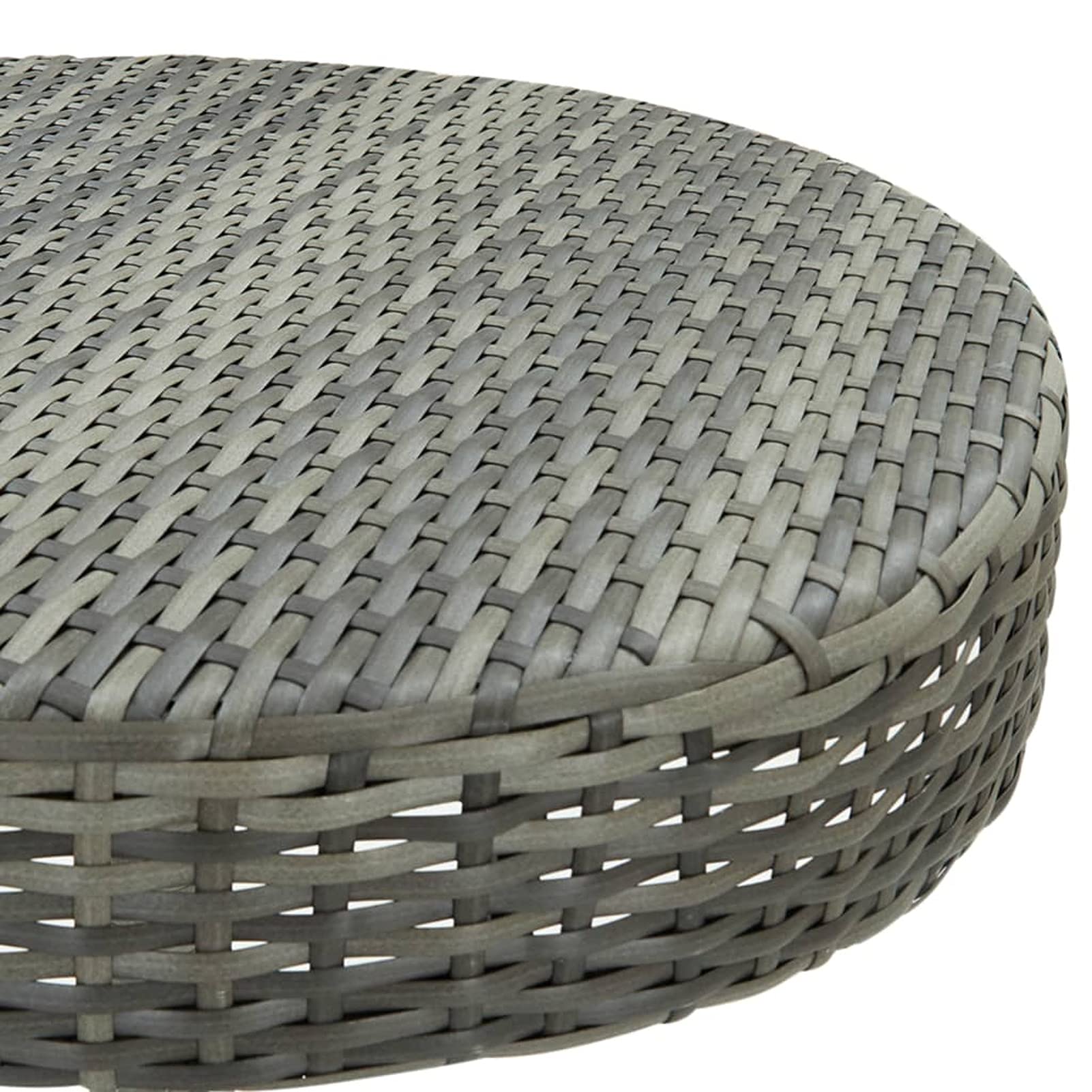 Tidyard Table de Jardin, Table Haute de Bar, Table de Bistrot, Table à Café Table à thé Gris 60,5x106 cm Résine tressée