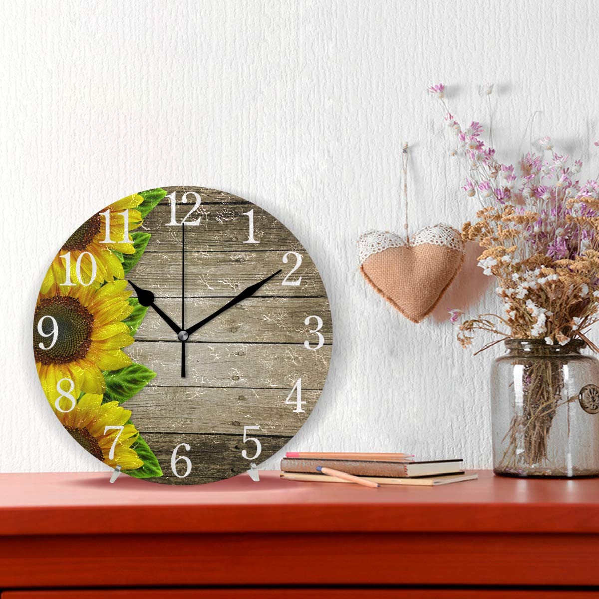 Elegante orologio da parete con motivo a girasole, 30 cm, per soggiorno o ufficio | Leroy Merlin
