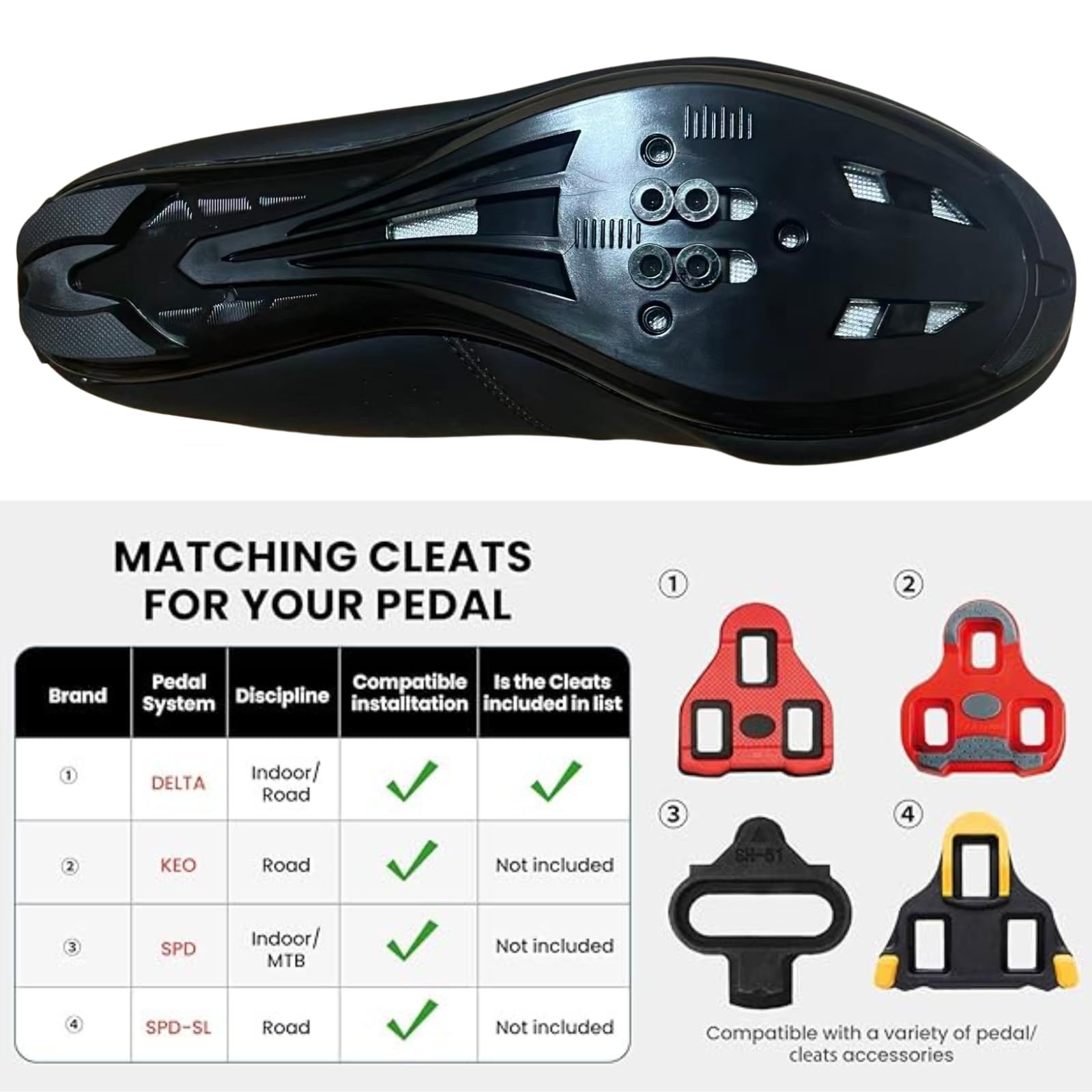 Zapatillas de Ciclismo Hombre/Mujer – Zapatillas de Spinning Transpirables, Compatibles con Peloton, SPD, SPD-SL y Look Delta