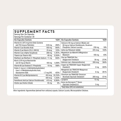 Miniatura 2 de THORNE - Men's Multi 50+ - Comprehensive Daily Multivitamin with Vitamins A, B6, B12, C, D, E, Zinc & More - Support Heart, Brain, Prostate, Muscle