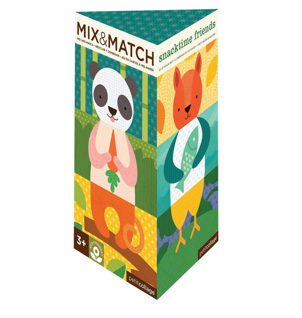 Petit Collage Mix&Match Märchen-Chips – 24 Karten, 8 Figuren, über 500 Kombis, Aus Recyclingpapier