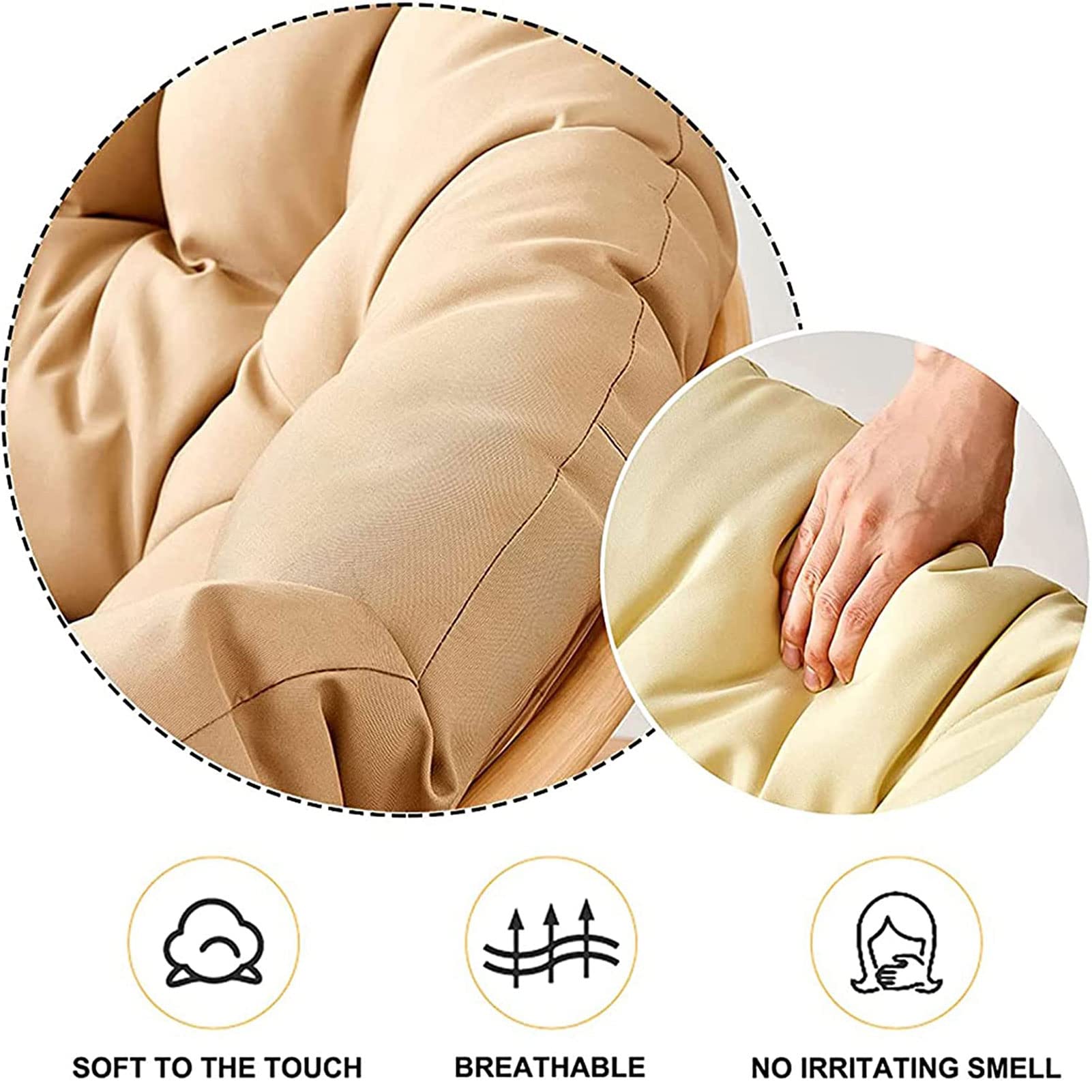 Hamaca colgante para exteriores, impermeable, resistente al sol, lavable, para jardín, balcón, redonda, 140 x 140 cm, repuesto para silla de huevo colgante
