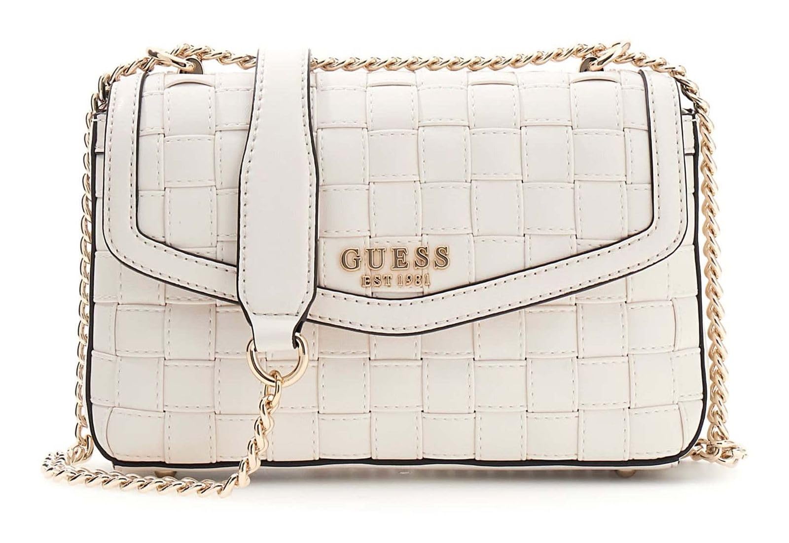GUESS bolso de hombro bolso bandolera Sandy Convertible Xbody Flap Bag Cream White crema