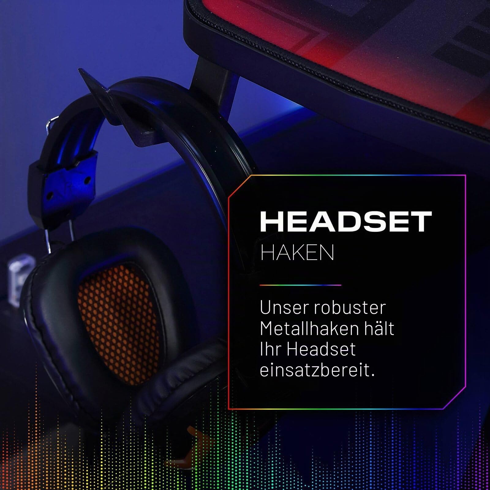 X Rocker Lumio RGB - Gaming Schreibtisch mit Beleuchtung & App-Steuerung (Compact)