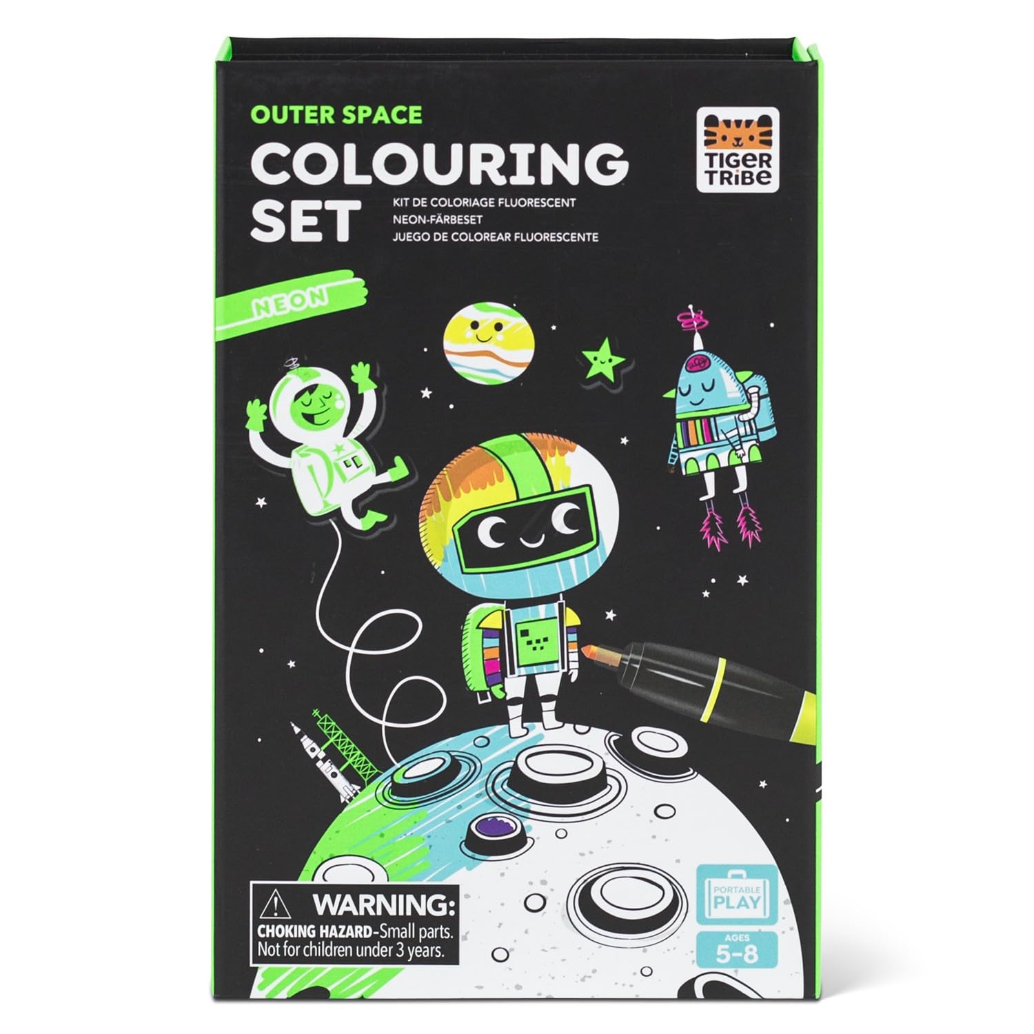 Amazon.com: Tiger Tribe Neon Coloring Set - Outer Space Adventure