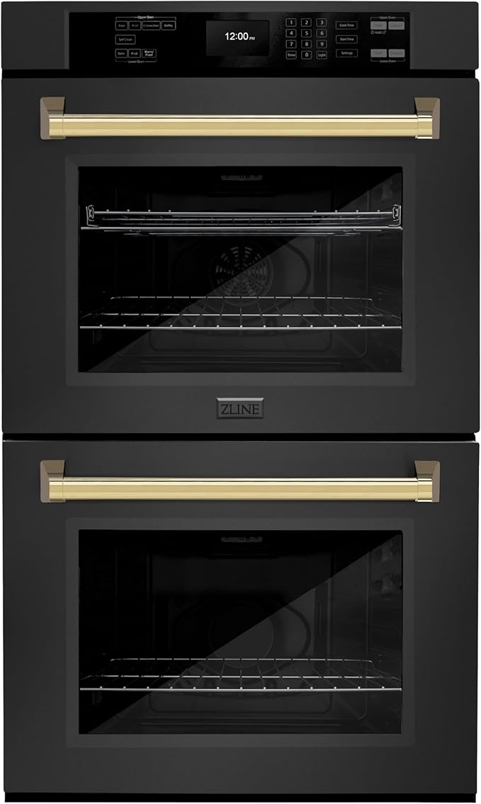 ZLINE 30” Autograph Edition Double Wall Oven Review – Black Stainless Luxury with Polished Gold Handles