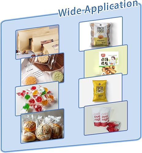 Miniatura 2 de Máquina selladora térmica, sellador automático de banda continua con control digital de temperatura, sellador horizontal de bolsas para bolsas de