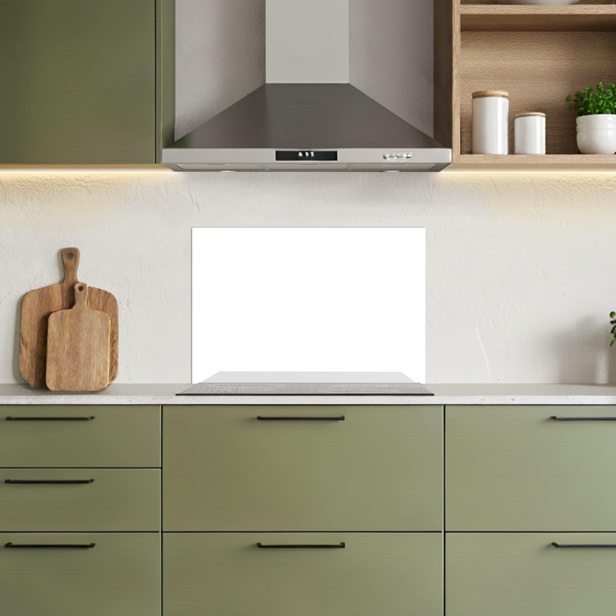 KitchenYeah© Küchenrückwand 60x40 cm Selbstklebende Kitchen Wall Protector Küchen Rückenwand Küchenfronten Küchenrückwände Küche Wand Weiß - Farben - Neutral