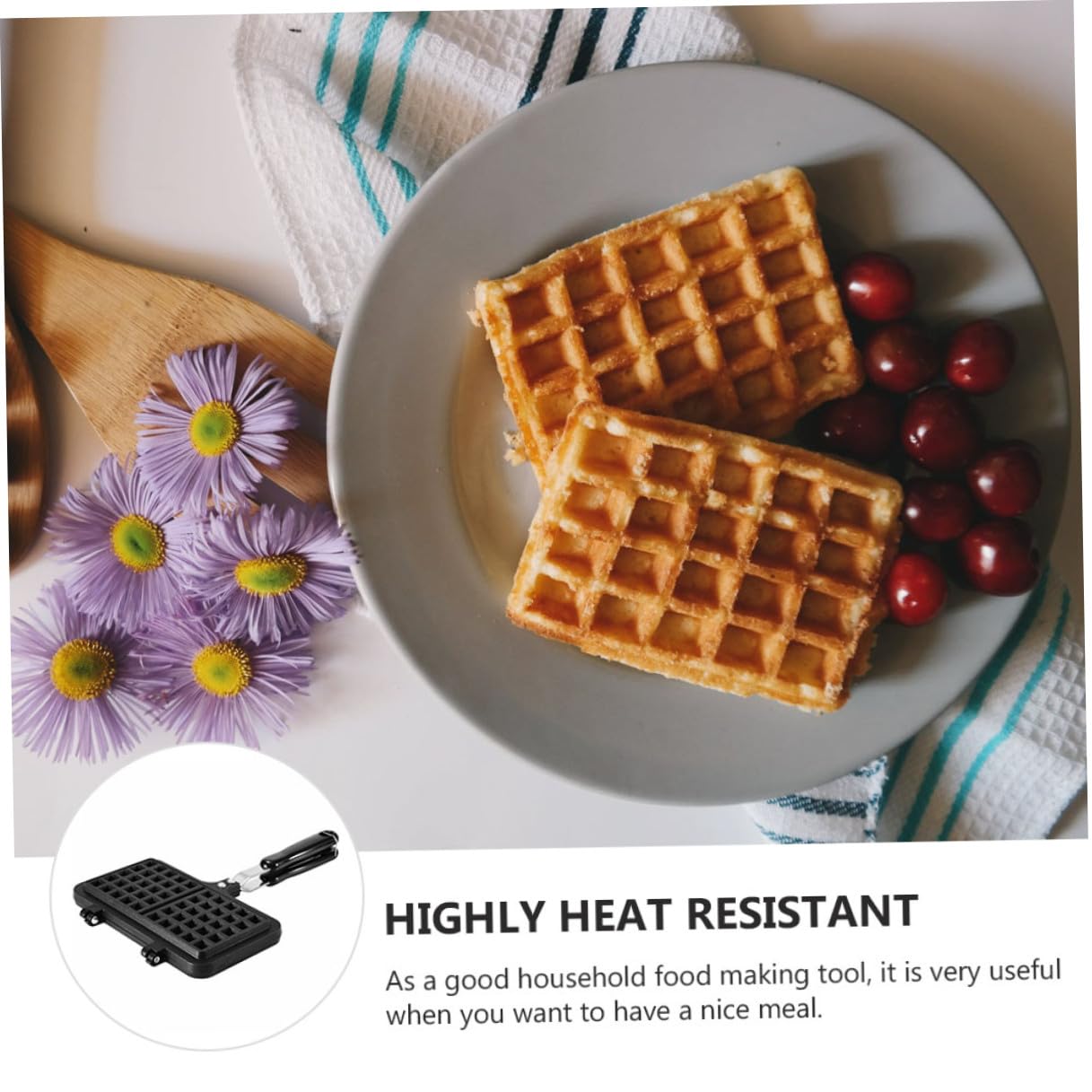 Stampo Per Waffle e Dolci Riutilizzabile Per Uso Domestico, Strumento Di Cottura Creativo Design Inciso, Adatto Per Preparazioni in Cucina e Fai Da Te