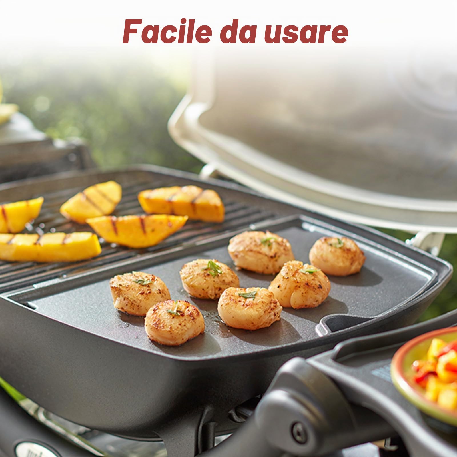 6559 Piastra in Grill ghisa per barbecue Weber Q200, Q220, Q240, Q260, Q2000, Q2200, Q2400 Series per barbecue a gas, 38,9 cm Piastra di Ricambio