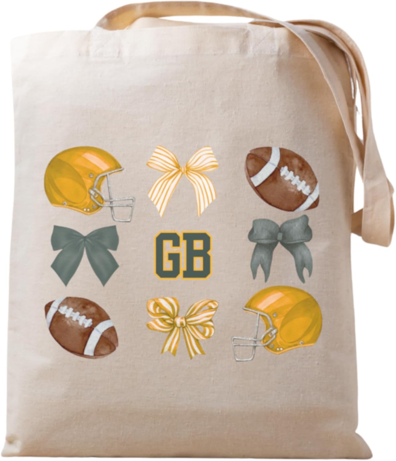 Football City Tote Bag Collection 32 U.S. Cities Helmets, Footballs, and Cute Hair Bows Sports Tote Bag Gift