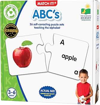 The Learning Journey: Match It! - ABCs - ABC Puzzle, Alphabet Puzzles for 2 Year Olds, Alphabet Puzzles For Kids Ages 3-5, Pre Kindergarten Learning Materials, Award Winning Educational Toys