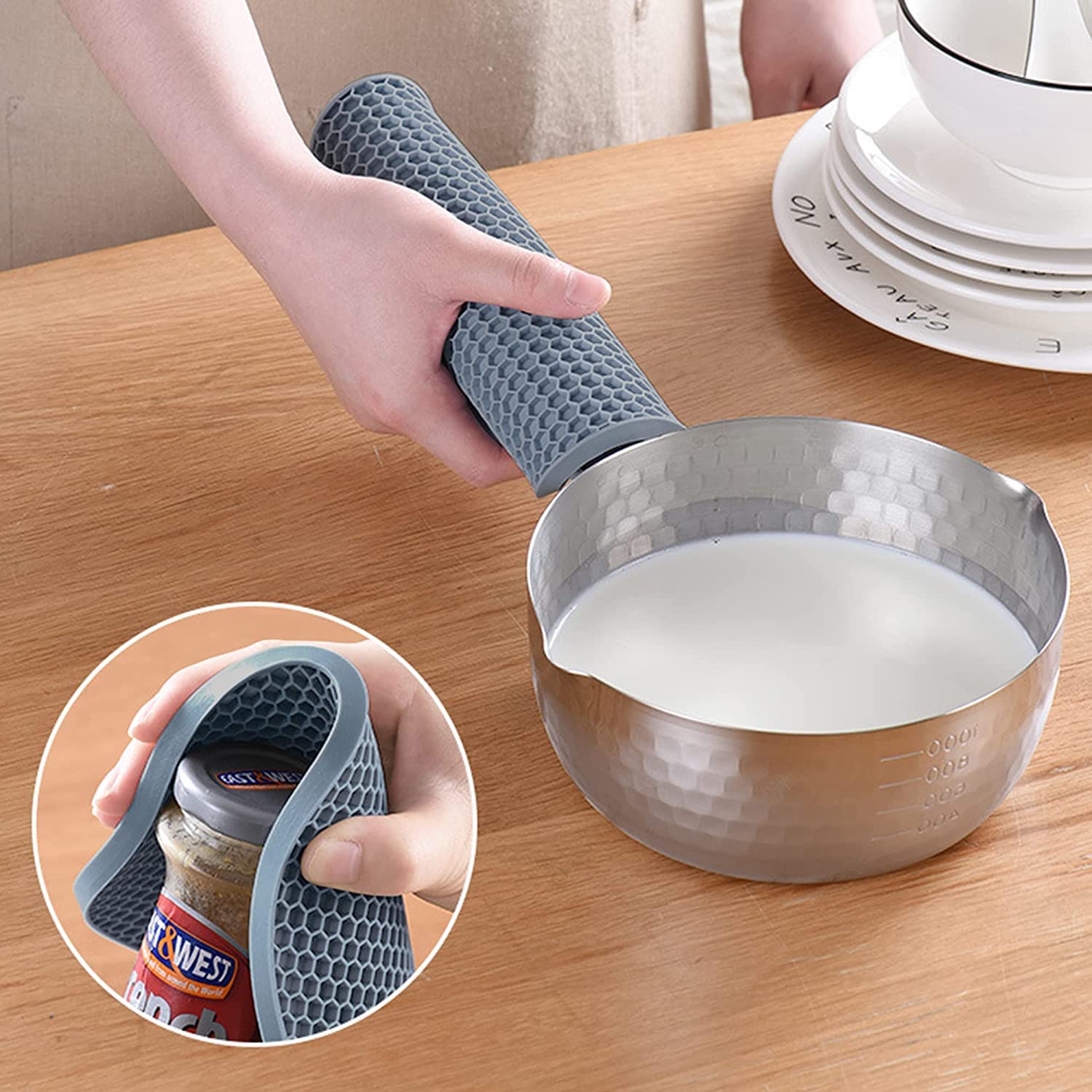 Silicone Trivets, Flexible Multipurpose Hot Pads, Heat Resistant, Soft Non-Slip, Pack of 6, Random Colours — Amazon image 4