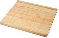 Qriocioa 24x20 Reversible Wooden Pastry Board - Engraved Ruler, Non-Slip Lip for Dough Rolling, Pie Crust, Bread Kneading & Cutting