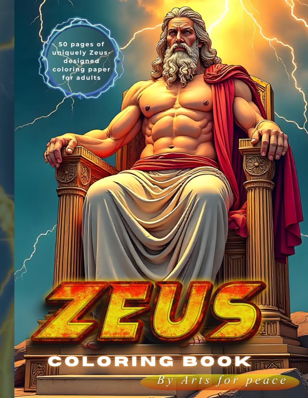 Zeus Coloring Book for Adults: Command the Thunder, Color the Divine