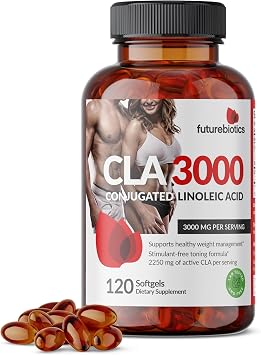 Futurebiotics CLA 3000 Extra High Potency - Non-Stimulating Conjugated Linoleic Acid, Non GMO, 120 Softgels