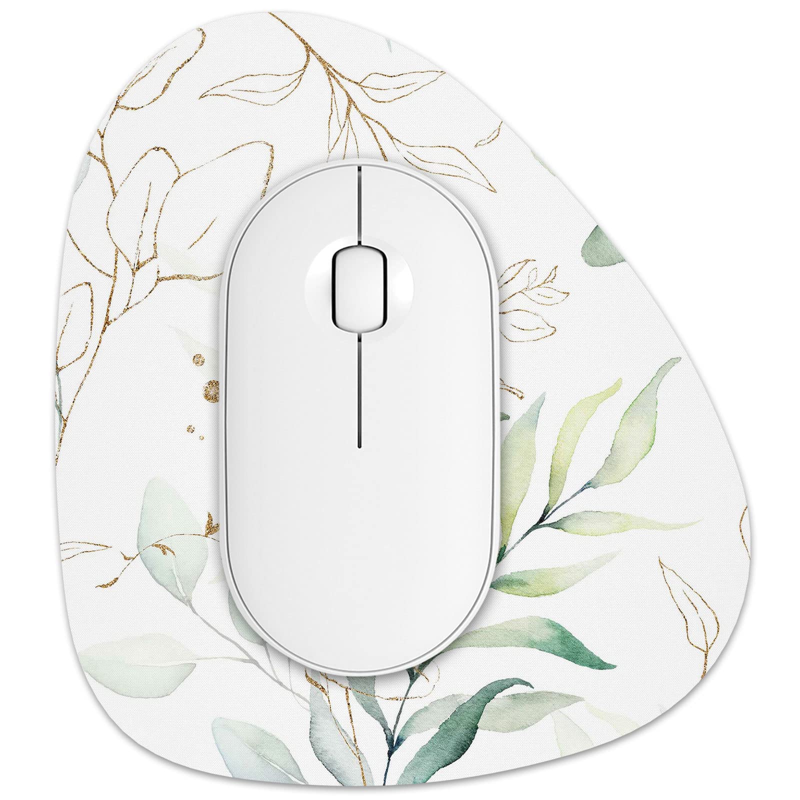 Rimilak Small Mouse Pad 6 x 7 Inch, Irregular Mini Mouse Pad with Non-Slip Rubber Base, Waterproof Compact Mouse Mat for Laptop Computer Wireless