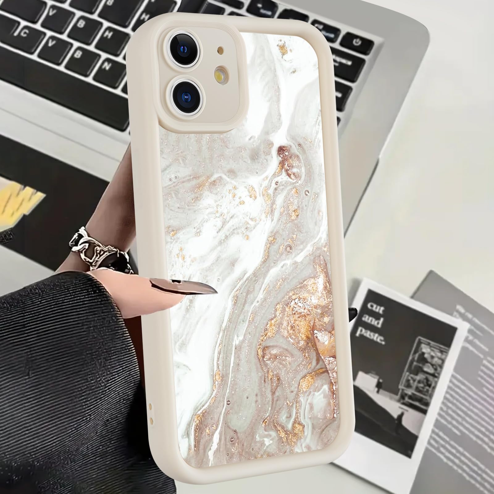Handyhülle Für IPhone 12 / IPhone 12 Pro 6,1 Zoll – Marmor-Muster, Weiches Silikon & Stoßfester Bumper, Schützend & Stylisch